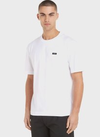 تصویر تی‌شرت یقه گرد لوگو برند Calvin Klein Logo Crew Neck T-Shirt