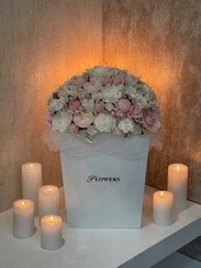 تصویر باکس گل شمع سایز بزرگ - چند رنگ 