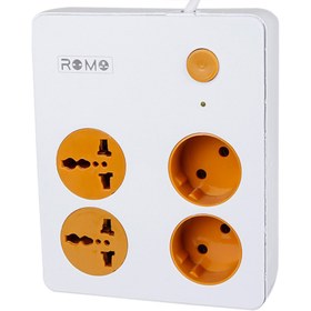 تصویر چند راهی 4 خانه برق رومو Multi-S با کابل 2.5 متری Romo Multi 2.5m 4 Way Power Strip