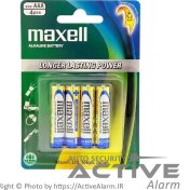تصویر باطری نیم‌قلمی مکسل مدل 1.5 ولت آلکالین 4 عددی AAA 