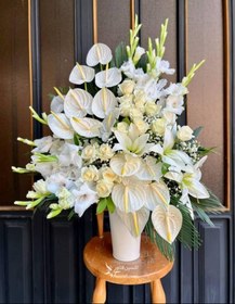 تصویر جام شیشه ای سفید کد 208 