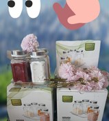 تصویر جا ادویه 4+۱ تایی کندی همراه 10گرم ادویه مرغ spice rack