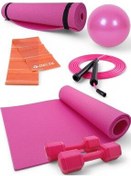 تصویر ست پیلاتس صورتی 20 سانتی متر FULK مجموعه تمرینات خانگی را تنظیم کرد Tosima 