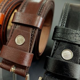 تصویر کمربند چرم طبیعی مردانه سه رنگ Men's natural leather belt