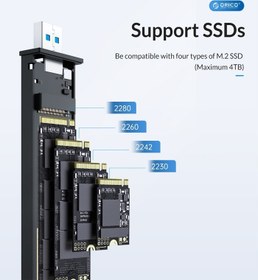 تصویر باکس اس اس دی M.2 NVMe اوریکو مدل M2PJK-C3 