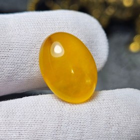 تصویر نگین سنگ جید عسلی معدنی کد 35224 