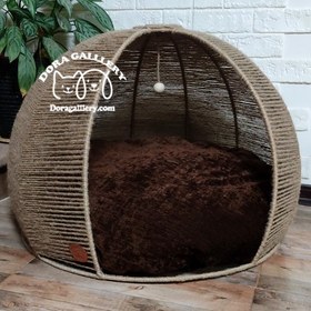 تصویر جای خواب سگ و گربه مدل دارچین دلباز ورودی بزرگ 