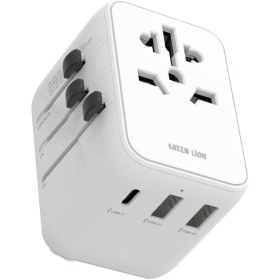 تصویر آداپتور برق گرین لاین مدل Green Lion 12W Universal Travel Adapter GN12WUAD 