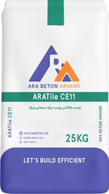 تصویر چسب کاشی ویژه 25 کیلویی مخصوص سرامیک پرسلانی با ابعاد بزرگ در دیوار و کف ا ARATile CE11 ARATile CE11