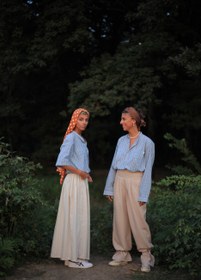 تصویر دامن شن - کرم راه‌راه Sand