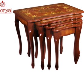 تصویر میز عسلی ۴ تیکه معرق 
