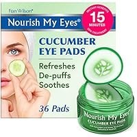 تصویر 36 عدد خیار مغذی چشم Fran Wilson Fran Wilson Nourish My Eyes Eye Pads - Soothe Tired Eyes, Reduce Puffiness & Dark Circles, hydrates the skin around the eyes - 36 Count - Cooling & Refreshing, Instantly (Cucumber)