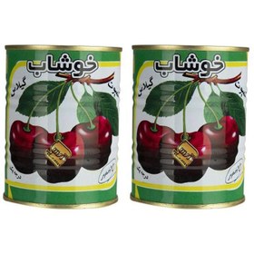 تصویر کمپوت گیلاس خوشاب - 350 گرم بسته 2 عددی 