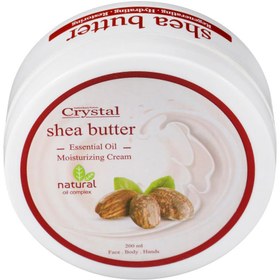 تصویر کرم مرطوب کننده صورت و بدن شی باتر 200 میلی لیتر کریستال Crystal Moisturizing Cream Shea butter