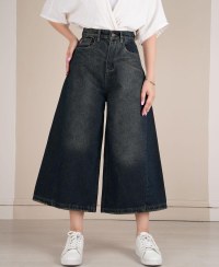 تصویر شلوار جین فول بگ کوتاه مرجان کد 04699 