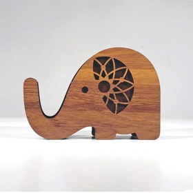 تصویر پایه چسب طرح فیل - سفید 