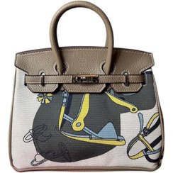 تصویر کیف دستی زنانه هرمس مدل بیرکین 25 طرح‌دار 