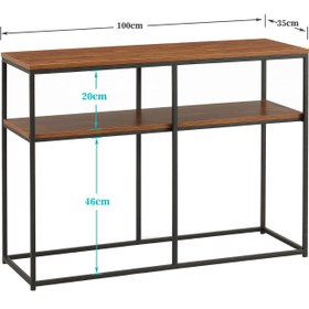 تصویر میز کنسول مینیمال مدرن از جنس فلز و چوب - مدل C701 - طرح C701 - console Table