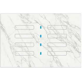 تصویر کلید هوشمند QUBIK MARBLE Glass keypad with 8 buttons, 120X80 White 