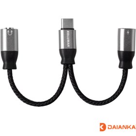 تصویر مبدل type-c به USB-C / AUX کلومن مدل K-CA3 Koluman K-CA3 Type-C to AUX/Type-C Cable