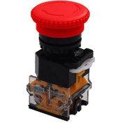 تصویر شستی قارچی ساده دو کنتاکت پارس فانال مدل PFP-50 Pars Fanal PFN-50 simple two-contact mushroom push button