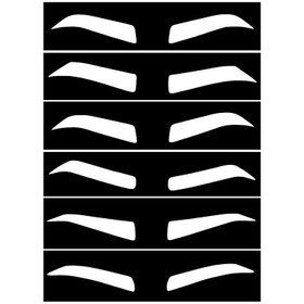 تصویر شابلون ابرو مدل P2 مجموعه 6 عددی 