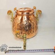 تصویر کتری مسی قلم دست شیردار ۳٫۵ لیتری 