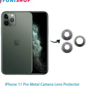 تصویر محافظ لنز دوربین مدل رینگی آیفون iPhone 11 Pro 