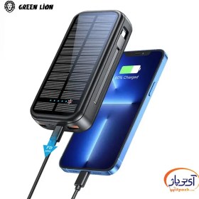 تصویر پاور بانک سولار 2 20000 میلی آمپر گرین Green PD20W Solar 2 20000mAh Power Bank 