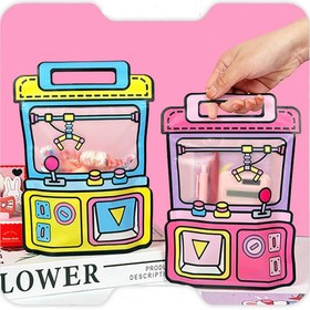 تصویر زیپ کیپ طرح ماشین شانسی - آبی 