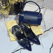 تصویر کفش مجلسی پاشنه بلند چرم 