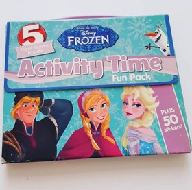 تصویر Frozen activity time fun pack ا Frome the movie Disney Frozen 5 books inside plus 50 stickers Frome the movie Disney Frozen 5 books inside plus 50 stickers