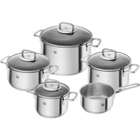 تصویر سرویس قابلمه 5 تکه زولینگ مدل کیوب ZWILLING Cube Cookware 