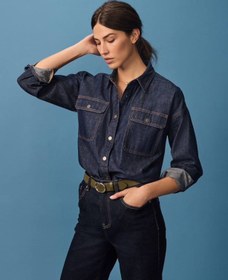 تصویر پیراهن جین دارک بلو next 