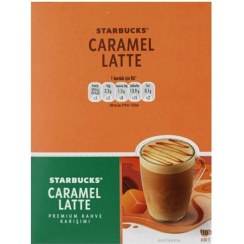 تصویر قهوه فوری استارباکس کارامل لاته بسته 10 عددی Starbucks Caramel Latte instant coffee 10pcs