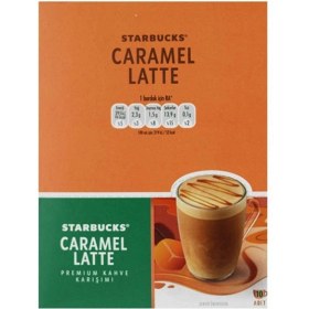 تصویر قهوه فوری استارباکس کارامل لاته بسته 10 عددی Starbucks Caramel Latte instant coffee 10pcs