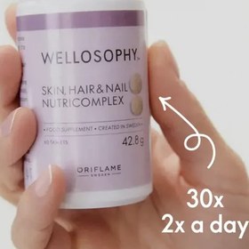 تصویر قرص های تخصصی تقویت مو و پوست و ناخن ولوسوفی اوریفلیم Wellosophy Skin, Hair & Nails Nourishing Complex