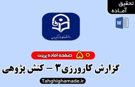 تصویر گزارش کارورزی3 کنش پژوهی - دانشگاه فرهنگیان 