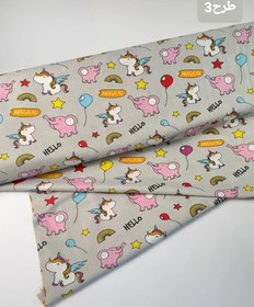 تصویر پارچه عروسکی گلدار 