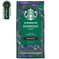 تصویر دانه قهوه استارباکس پاکت 200 گرم Starbucks مدل Espresso roast rich and caramelly notes Dark roast Starbucks Espresso Roast Dark Roast Coffee Beans 200gr