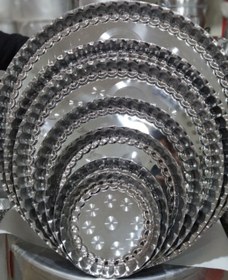 تصویر ست سینی استیل ۹ تایی ضد زنگ 