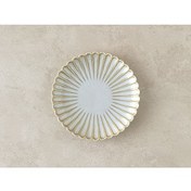 تصویر بشقاب فیور جدید استخوانی چین خاکستری انگلیش هوم English Home 