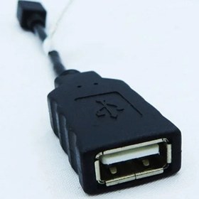 تصویر کابل OTG mini 5pin : کابل mini USB 2.0 نر به USB 2.0 ماده فرانت Faranet USB 2.0 mini 5pin to USB 2.0 A/F 0.15m (OTG) 5pin Cable