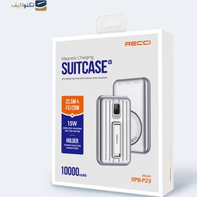 تصویر پاوربانك مگنتی 10000 ميلي آمپر RECCI مدل RPB-P23 Recci Power Bank RPB-P23