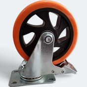 تصویر چرخ بیمارستانی ترمزدار سایز بزرگ 