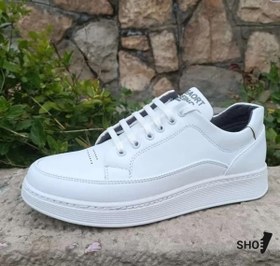 تصویر کتونی ونس جدید مردانه رویه طرح چرم خارجی زیره پی یو دور دوخت Men's sports shoes