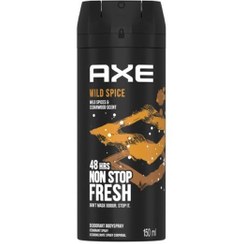 تصویر اسپری دئودورانت 48 ساعته مردانه مدل Wild Spice حجم 150 میل اکس Axe Deo Wild Spice Spray 48H For Men 150ml