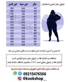 تصویر شومیز راه راه سایز بزرگ 1624 شومیز راه راه آبی