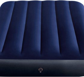 تصویر تشک بادی اینتکس یک نفره Intex Classic Downy Blue Dura Beam Airbed 