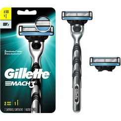 تصویر خودتراش ژیلت مدل Gillette MACH3 همراه با یک یدک Gillette MACH3 Dundee Golden Tlras